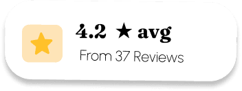 4.2 star average rating from 37 reviews